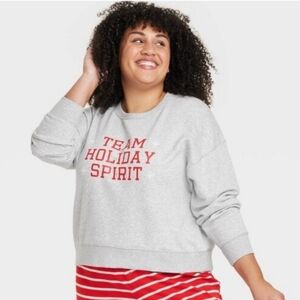 Wondershop Grey Team Holiday Spirit Sweatshirt Plus ❄️🎄🎁